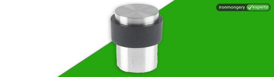 Satin Stainless Round Flat Top Floor Mounted Door Stop