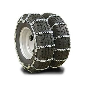 Heavy-Duty Truck Tire Chains for Snow - Set of 2 - 22.5" Tire Chains - DOT Approved